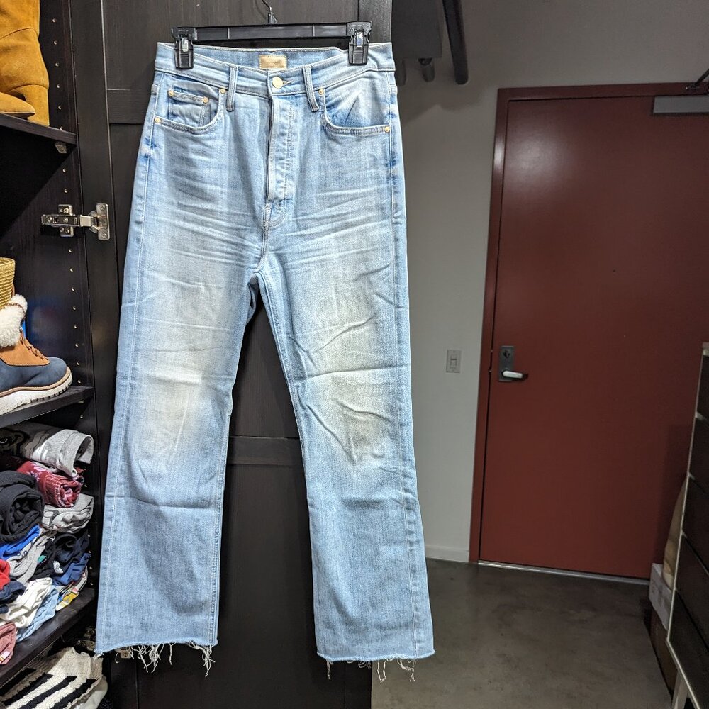 Mother The Tripper Ankle Fringe Jeans (28)